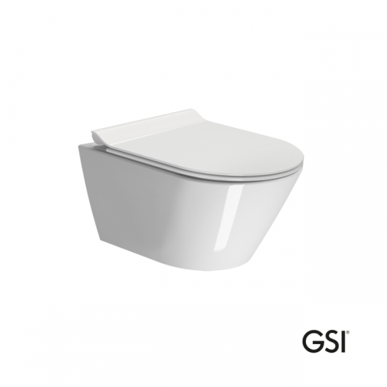 Λεκάνη Κρεμαστή Πορσελάνης GSI Kube-x 9416 Swirlflush 50 εκ. με κάλυμμα SUPER Slim Soft Close 941600SC-300 Λευκό Λεκάνη Κρεμαστή Πορσελάνης GSI Kube-x 9416 Swirlflush 50 εκ. με κάλυμμα SUPER Slim Soft Close 941600SC-300 Λευκό