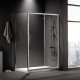 Καμπίνα Ντουζιέρας Ευθύγραμμη Devon Flow Slider 1 και 1 107-111 x 220 cm Χρωμέ