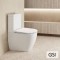 Λεκάνη Δαπέδου GSI Pura Swirl 880600C-300 Πορσελάνης Λευκή BTW Οριζόντιας Αποχέτευσης με Καζανάκι και Κάλυμμα Slim Soft Close