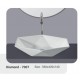 Νιπτήρας Μπάνιου Λευκός Πορσελάνης I-zec Diamond 7007 56,5x36,7x13,5 cm Επικαθήμενος χωρίς Υπερχείλιση και χωρίς Οπή για Βρύση Νιπτήρας Μπάνιου Λευκός Πορσελάνης I-zec Diamond 7007 56,5x36,7x13,5 cm Επικαθήμενος χωρίς Υπερχείλιση και χωρίς Οπή για Βρύση