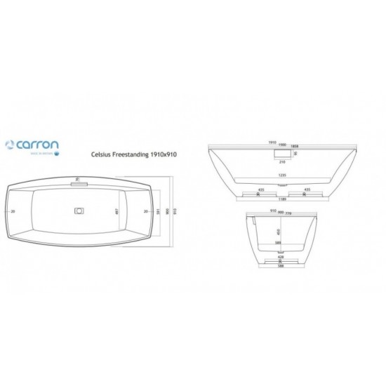 Μπανιέρα Carron Celsius FreeStanding 469C Ελεύθερης Τοποθέτησης Μπανιέρα Carron Celsius FreeStanding 469C Ελεύθερης Τοποθέτησης