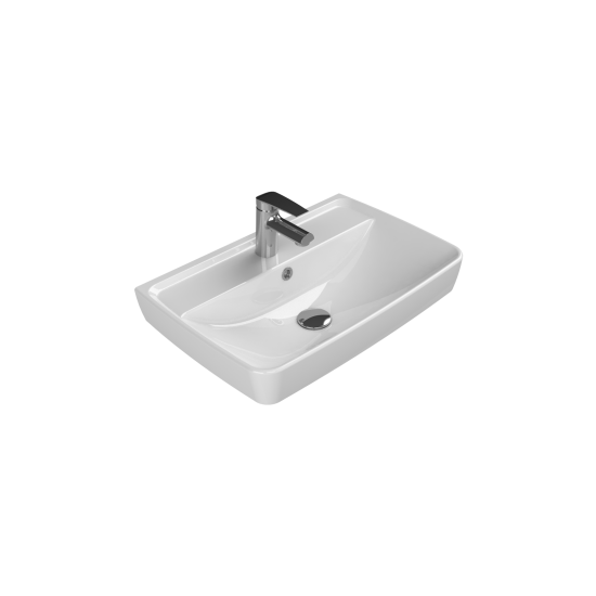 Κρεμαστός Νιπτήρας Πορσελάνης 60x40cm Cerastyle Duru 035100-u Λευκό
