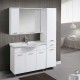 Στήλη Μπάνιου Mabo Economy 185x35x34 cm MDF Λάκα Με Πλαστικό Καλάθι