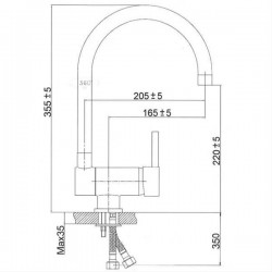 Μπαταριά Κουζίνας Ψηλή Σπαστή Slovarm ED.3508.A Χρωμέ