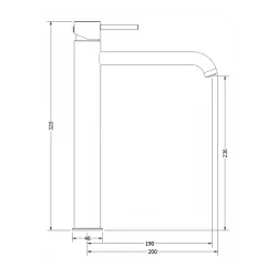 Outlet Μπαταρία Νιπτήρος Αναμεικτική Etna Modea Minimal Brushed Bronze 00-07013/BR Ψηλή