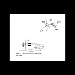 Μπαταρία Νιπτήρος Εντοιχισμού 2 Οπών Eurorama Oso 178954-100 Χρωμέ