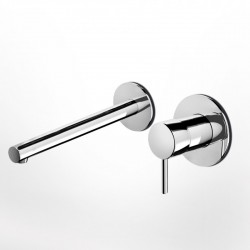 Μπαταρία Νιπτήρα Εντιοιχισμού Αναμεικτική Eurorama Tonda Chrome 145904-100 Χρωμέ