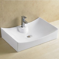 Επικαθήμενος Νιπτήρας Πορσελάνης 69x46cm Ceramita F179 Λευκό