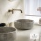 Μαρμάρινος Νιπτήρας Επιτραπέζιος Φ33cm Fossil Thalo Marble DR33-423 Tundra Grey