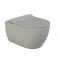 Λεκάνη Κρεμαστή Cerastyle City Rimless 01910A-w-97 με Κάλυμμα Αντιβακτηριακό Slim Soft Close Πορσελάνης Γκρι Ματ