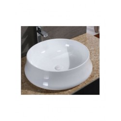 Επικαθήμενος Νιπτήρας Μπάνιου Πορσελάνης KLP Irene Φ40 cm Κυκλικός Χωρίς Υπερχείλιση 444938 Λευκός