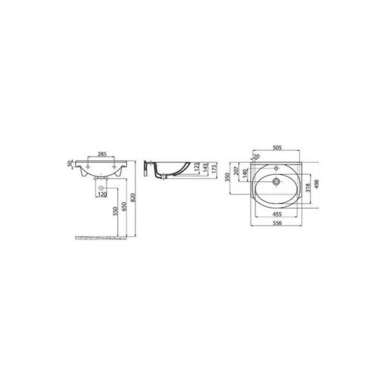 Ένθετος Νιπτήρας Επίπλου Μπάνιου 55.6X49.8cm Creavit Smile ET155 Λευκός Ένθετος Νιπτήρας Επίπλου Μπάνιου 55.6X49.8cm Creavit Smile ET155 Λευκός