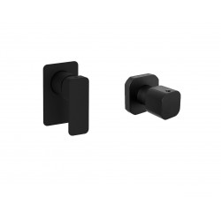 Μίκτης Εντοιχισμού Με Εκτροπέα 3 Εξόδων Eurorama Quadra Black Μatt 