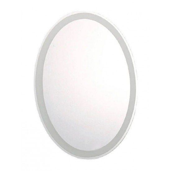 Καθρέπτης Μπάνιου Οβάλ Tema 50x70cm Πλαίσιο με Γυαλί Σαγρέ 76014