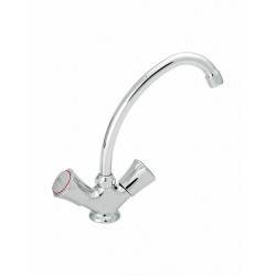 Μπαταρία Νεροχύτου Μίας Οπής Μισόστροφη 180mm Corona Modea 00-4403 Χρωμέ