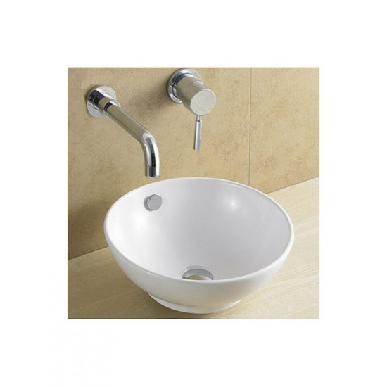 Επικαθήμενος Νιπτήρας Πορσελάνης Φ40cm Ceramita F319 Λευκός