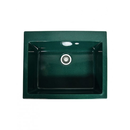 Ένθετος Νεροχύτης Γρανιτένιος Συνθετικός 60x50 Sanitec Classic 331 με 1 Γούρνα Granite Green