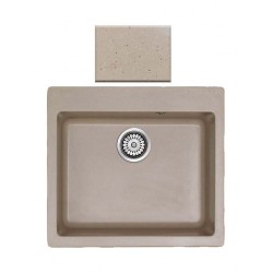 Ένθετος Νεροχύτης Γρανιτένιος Συνθετικός 60x50 Sanitec Classic 331 με 1 Γούρνα Granite Cappuccino