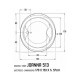 Στρογγυλή Μπανιέρα Ακρυλική Joanna 513 Sanitec 170x153x57cm Στρογγυλή Μπανιέρα Ακρυλική Joanna 513 Sanitec 170x153x57cm