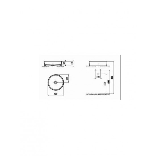 Νιπτήρας Μπάνιου Λευκός Πορσελάνης Creavit LP140 40x40X11,2cm Κυκλικός Επικαθήμενος χωρίς Υπερχείλιση και χωρίς Οπή για Βρύση Νιπτήρας Μπάνιου Λευκός Πορσελάνης Creavit LP140 40x40X11,2cm Κυκλικός Επικαθήμενος χωρίς Υπερχείλιση και χωρίς Οπή για Βρύση