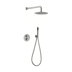 Μπαταρία Εντοιχισμού με Σύστημα Μίκτη 2 Εξόδων IMEX Moscu Ανοξείδωτη S316 GTK034 Θερμοστατική