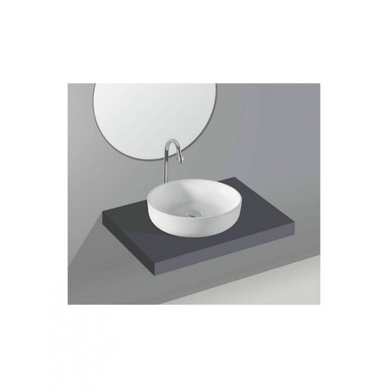 Επικαθήμενος Νιπτήρας Μπάνιου Φ42cm I-Zec Slapton 7033 Λευκός