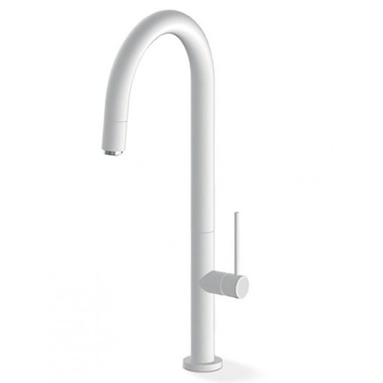 Μπαταρία Κουζίνας Πάγκου Armando Vicario Tozo 48780-300 White Matt Με Υψηλό Περιστρεφόμενο Ρουξούνι με Συρόμενο Ντουζ Μονής Ροής Λευκή Ματ Μπαταρία Κουζίνας Πάγκου Armando Vicario Tozo 48780-300 White Matt Με Υψηλό Περιστρεφόμενο Ρουξούνι με Συρόμενο Ντουζ Μονής Ροής Λευκή Ματ