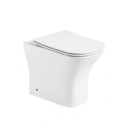 Λεκάνη Δαπέδου Λευκή Υ.Π. Bianco Ceramica Delia Back To Wall DL13000SC-300 με Kάλυμμα Slim Soft Close 