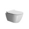 Λεκάνη Κρεμαστή GSI Norm Swirl White Matt 881600SC-301 50 εκ. Πορσελάνης με Κάλυμμα Βακελίτη Αποσπώμενο Duroplast Slim Soft Close