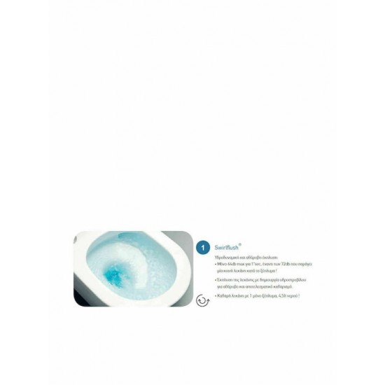 Λεκάνη Κρεμαστή GSI Norm Swirl White Matt 881600SC-301 50 εκ. Πορσελάνης με Κάλυμμα Βακελίτη Αποσπώμενο Duroplast Slim Soft Close Λεκάνη Κρεμαστή GSI Norm Swirl White Matt 881600SC-301 50 εκ. Πορσελάνης με Κάλυμμα Βακελίτη Αποσπώμενο Duroplast Slim Soft Close