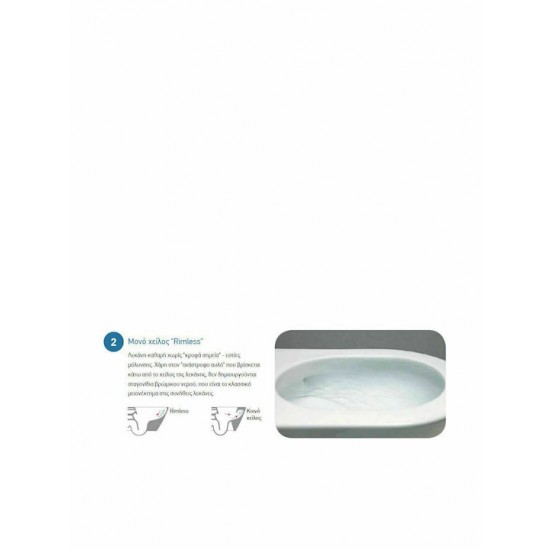 Λεκάνη Κρεμαστή GSI Norm Swirl White Matt 881600SC-301 50 εκ. Πορσελάνης με Κάλυμμα Βακελίτη Αποσπώμενο Duroplast Slim Soft Close Λεκάνη Κρεμαστή GSI Norm Swirl White Matt 881600SC-301 50 εκ. Πορσελάνης με Κάλυμμα Βακελίτη Αποσπώμενο Duroplast Slim Soft Close