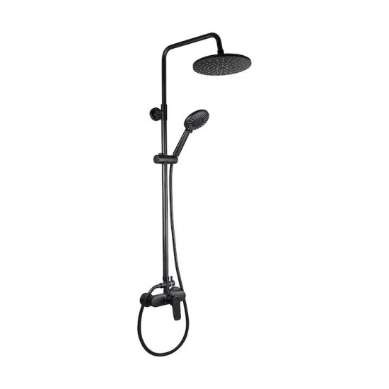 Στήλη Ντους Ρυθμιζόμενη 80-115cm Scirocco Mix 01-02-3015 Black Mat Στήλη Ντους Ρυθμιζόμενη 80-115cm Scirocco Mix 01-02-3015 Black Mat