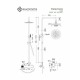 Στήλη Ντουζ 2 Εξόδων Eurorama Eletta Tecno Ιnox Finish 167065-110