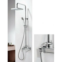 Στήλη Ντουζ La Torre Profili Plus Χρωμέ 46026-100 2 Εξόδων Με Κολώνα Σταθερού Ύψους 117cm