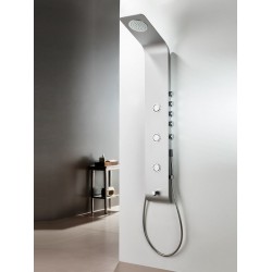 Στήλη ντους - Υδρομασάζ θερμομικτική 4 εξόδων Icos Lete Satin