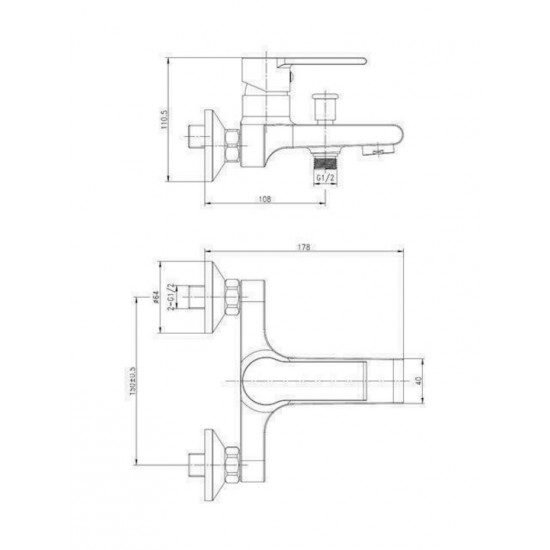 Μπαταρία Λουτρού Orabella Falcon 10232 Χρωμέ Με Τηλέφωνο