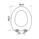 Κάλυμμα Λεκάνης Duroplast Elvit 0003 Λευκό 44,5x36,5 εκ.