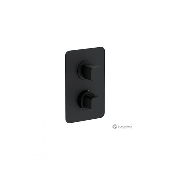 Θερμοστατικός μίκτης 2 ή 3 εξόδων Eurorama Quadra 750033NQSL-400 Black Matt Θερμοστατικός μίκτης 2 ή 3 εξόδων Eurorama Quadra 750033NQSL-400 Black Matt