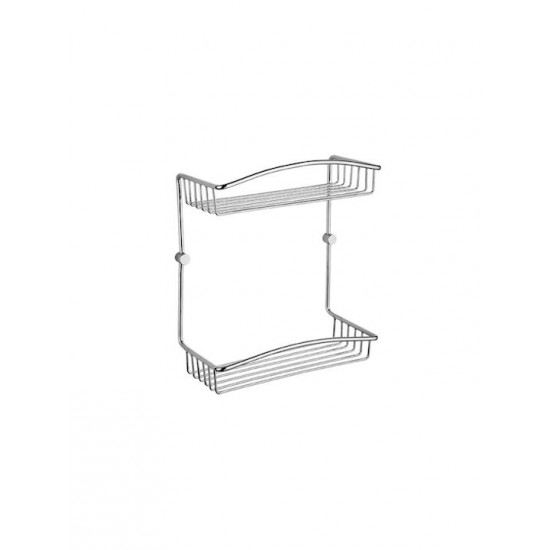 Επίτοιχη Διπλή Ραφιέρα Βαρέως Τύπου 30x15cm Tema 74062 Inox Επίτοιχη Διπλή Ραφιέρα Βαρέως Τύπου 30x15cm Tema 74062 Inox
