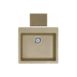 Ένθετος Νεροχύτης Γρανιτένιος Συνθετικός 60x50 Sanitec Classic 331 με 1 Γούρνα Metallic Coffee