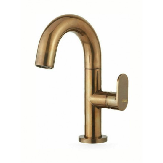 Μπαταρία Νιπτήρα Αναμεικτική Armando Vicario Slim Natural Brass 500010-225 Bronze Με Βαλβίδα Κλικ-Κλακ