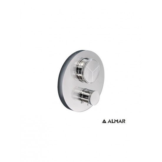 Almar Thermo Θερμοστατικός Μίκτης Εντοιχισμού 3 Εξόδων και Κιτ Εντοιχισμού E176633-100 E134001 Χρωμέ