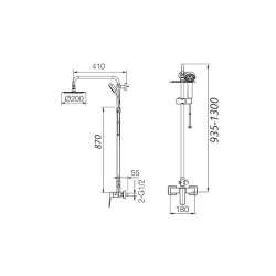 Στήλη Ντουζ 2 Εξόδων Excel Karratu 170125302