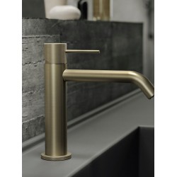 Μπαταρία Νιπτήρα με Βαλβίδα Teorema Lab 323511 Soft Brass
