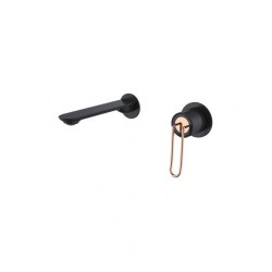 Μπαταρία Νιπτήρα Εντοιχισμού Αναμεικτική Excel Mona Rose Gold - Black Matt 170125422