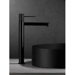 Μπαταρία Νιπτήρα Ψηλή Αναμεικτική Excel Viento Black Matt 170135511 Μαύρο Ματ