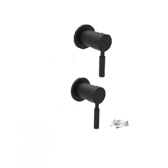 Μίκτης Εντοιχισμού 3 εξόδων La Torre New Tech Black Matt 12151N-400 Μίκτης Εντοιχισμού 3 εξόδων La Torre New Tech Black Matt 12151N-400