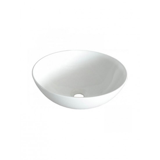 Επικαθήμενος Νιπτήρας Πορσελάνης Φ40cm Ceramita M8040A Λευκός