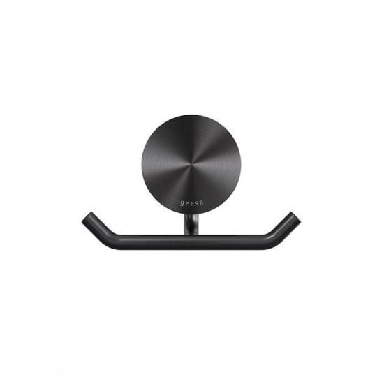 Επίτοιχο Άγκιστρο Διπλό Geesa Opal 7215-411 Black Brushed Επίτοιχο Άγκιστρο Διπλό Geesa Opal 7215-411 Black Brushed