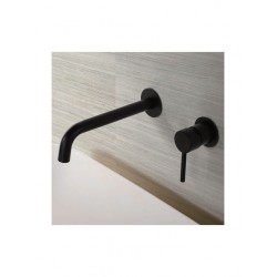 Μπαταρία Νιπτήρα Εντοιχισμού Αναμεικτική Excel Romina Black Matt 170125610 Μαύρο Ματ